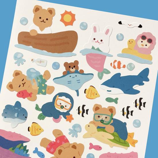 

Jelly Crew Kichi Store_Наклейка с печатью «Морская история» — популярная фраза в Корее