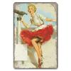 Vintage Metal Sexy Girl Pin Up Girls Plaque Tin Signs Cola Beer Airplane Metal Poster Retro for Bar Pub Club Home Wall Art Decor