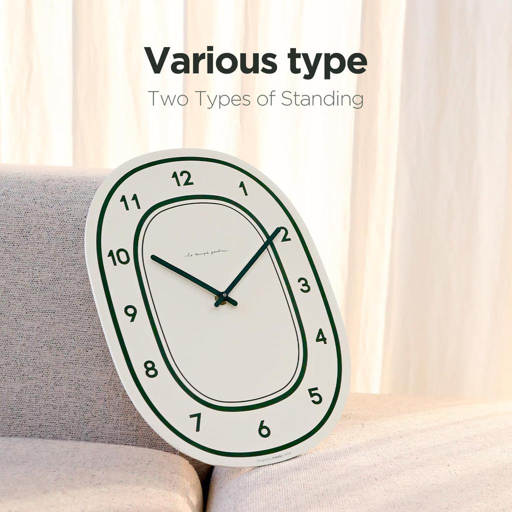 mooas Flatwood Forest Wall Clock 27cm Wooden Wall Clock Sweep Movement Decorative Wall Clock Battery Powered Wall Clock Clock for Non-Ticking