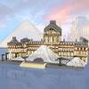 8040 Weltarchitektur Paris Louvre Museum Brunnen Modell DIY Mini Diamant Blöcke Ziegel Gebäude Spielzeug