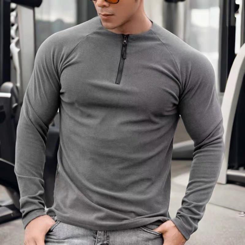 Men S Slim Fit Long Sleeve Fleece Lined T Shirt For Winter Sports