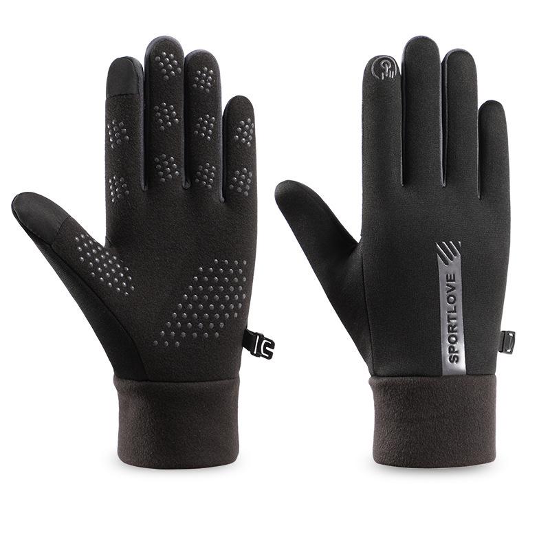 Winter Warm Cyclists' Anti-Slip Touchscreen Gloves - Women's & Men's Plus Velvet, Thickened, Cold-Proof, Water-Repellent