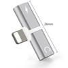 Mini Lightning Splitter Adapter Audio AUX Konverter Adapter mit zwei Lightning-Anschlüssen Kopfhöreranschluss Ladeanschluss für iPhone 7 Plus 8 Plus X