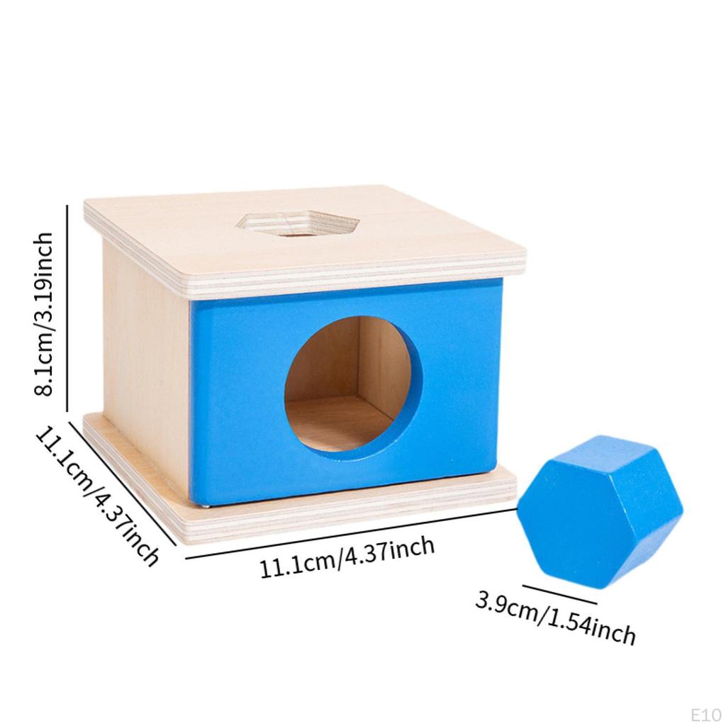 Object Permanence Box Coordination Training Fine Motor Skill Sensory Toy Wooden Block Early
