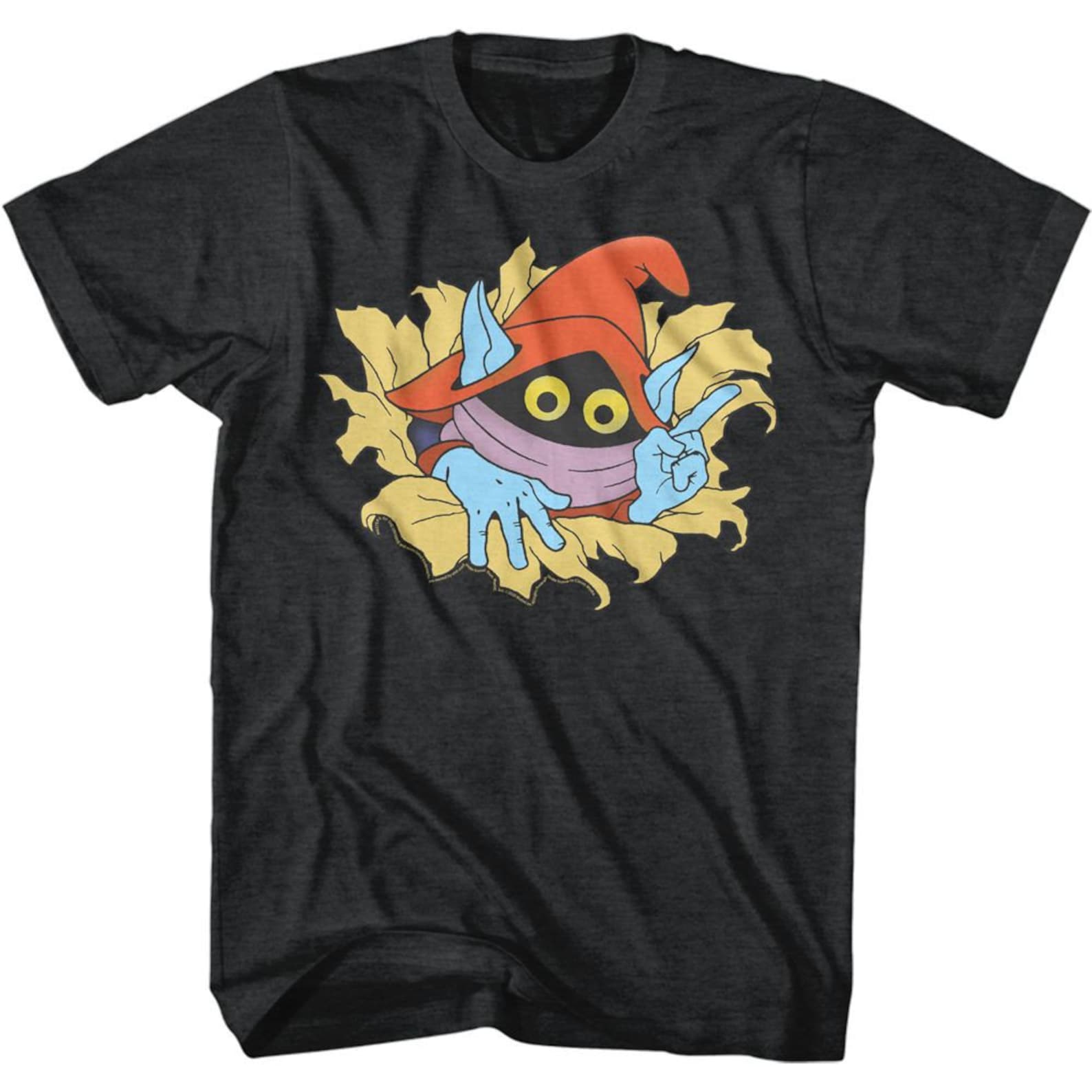 Masters of the Universe Orko Ripper Black Heather Adult T-Shirt S