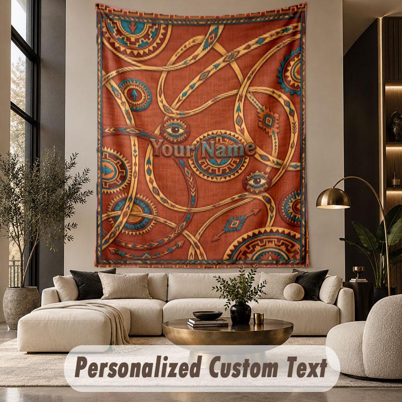 Decorative Artwork (41) Theme Custom Tapestry Personalized Custom Name Text Wall Hanging Tapestry Home Decor Background Cloth