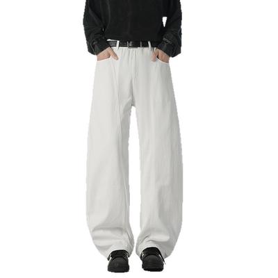 Silhouette Scimitar Casual Pants for Men Loose Drape Simple Sickle Pants