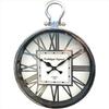 Elegant Interior Modern Round Wall Clock Silver Clock for Beauty Salons and Nail Salons - (84204WC)