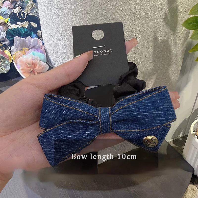 Modische Einfache Denim Schleife Haarspange Große Haarklammer Kopfschmuck Für Frauen Mädchen Süße Vielseitige Haaraccessoires Geschenke