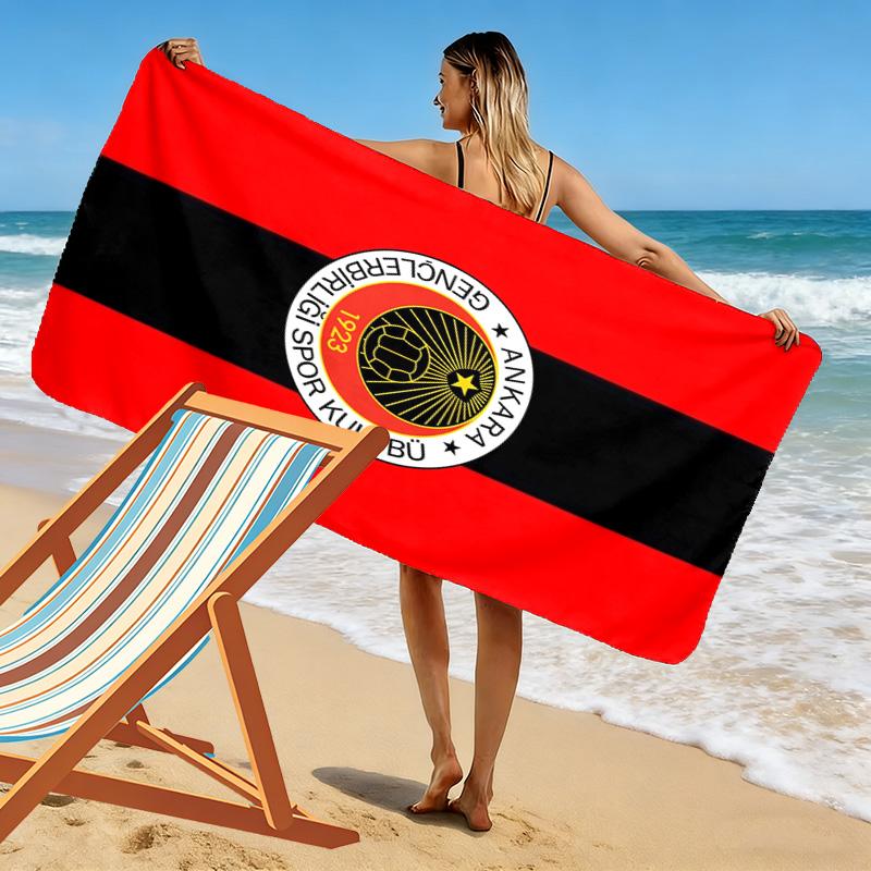 Gençlerbirliği Logo Print Beach Towel, Large Soft Quick Dry Towel for Beach Camping Swimming