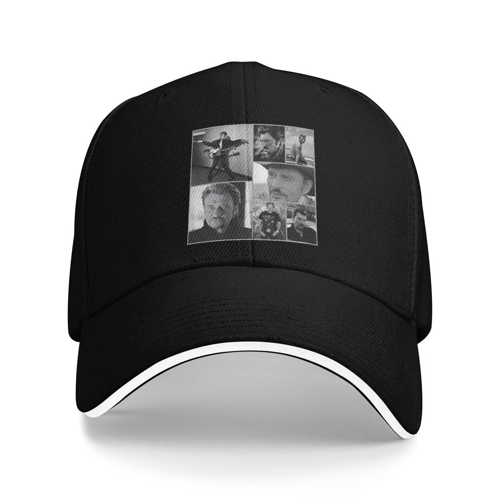 Custom Punk Unisex French Legend Rock Johnny Hallyday Baseball Cap Adult Adjustable Dad Hat for Unisex WoUnisex Hip Hop Snapback Hats