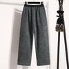 DIMANAF Plus Size Women Long Pants Loose Casual Elastic Waist Thick Lady Vintage Winter Autumn 2025 Bottoms