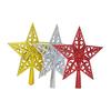 Pentagram Christmas Tree Topper - Plastic Hollow Iron Wire Star Decoration