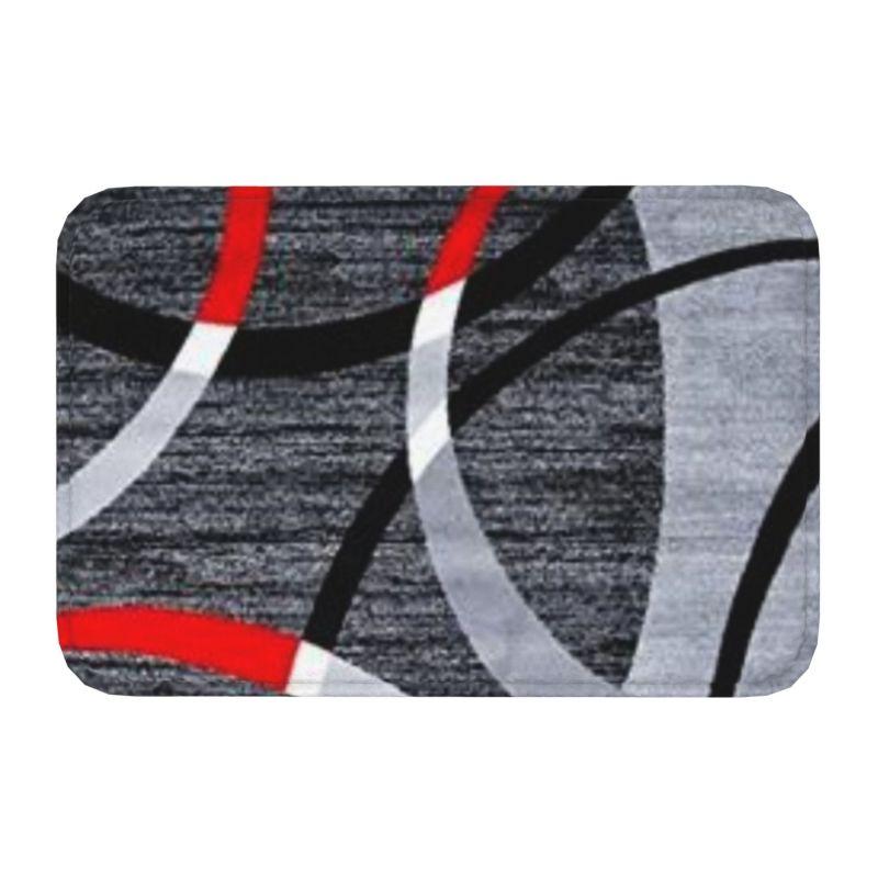 Rose Gold And Gray Geometric Pattern Floor Door Kitchen Bath Mats Anti-Slip Outdoor Abstract Doormat Toilet Entrance Rug Carpet
