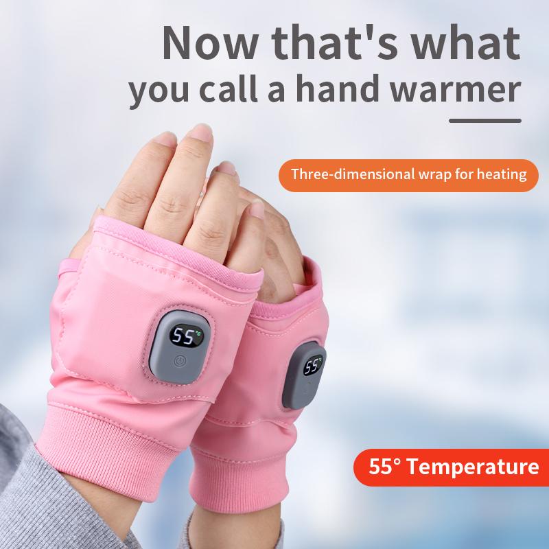 USB Rechargeable Heating Gloves with Adjustable Temperature In Three Levels, Suitable for Office/outdoor Portable Use