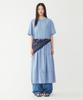 STUDIO TOMBOY Side Button Short Sleeve Dress _Blue_9106241211