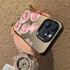 Pink rose flower case suitable for Apple 15 Pro Max, iPhone 16, beautiful 1413, fresh and simple 17