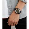 [Citizen Q A] MHS7 340 Men s Digital Radio Wave Solar Waterproof Date Leather Strap Watch  Black