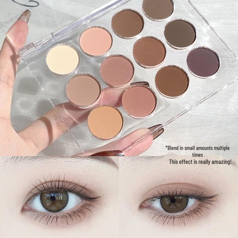 Affordable Earth Tone Eyeshadow Palette: Pearlescent & Matte Finishes for Students