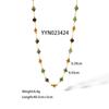 New Chinese Style Emerald and Tourmaline Clavicle Chain Necklace