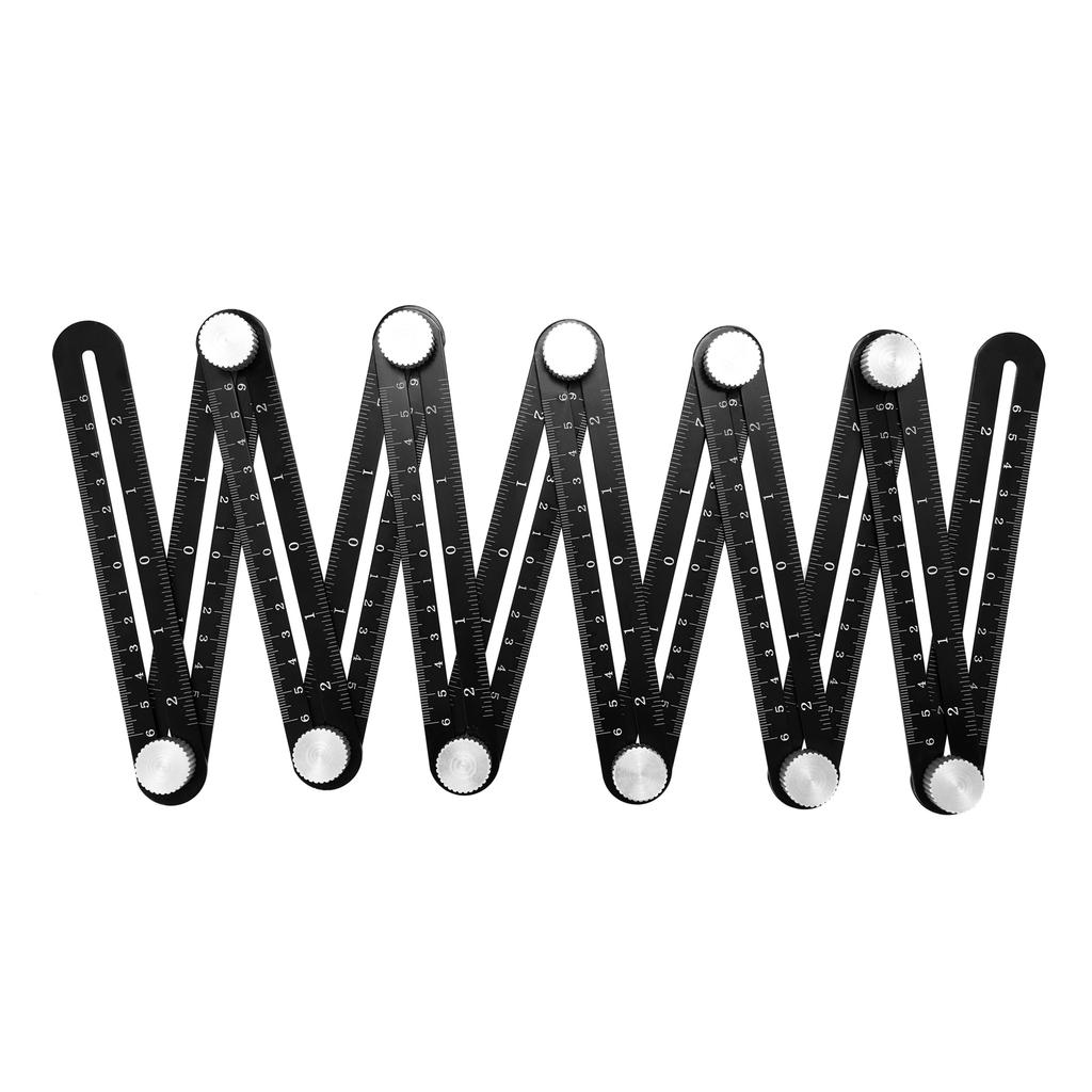 12 Fold Aluminium Alloy Ruler Multi Angle Measuring Rulers Ceramic Tile Opening Positioning