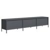 Vidaxl Szafka Rtv, Czarna, 202X39X43,5 Cm, Stal Walcowana Na Zimno