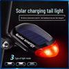 Solar-Powered Flashing Bike Tail Light - Rechargeable, Warning Safety Light for Night Cycling and Mountain Biking.