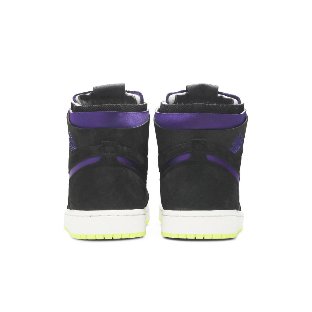 Womens Air Jordan 1 High Zoom 'Halloween' (women's sizes) Black / Court Purple / Lemon Venom / Sail Vintage Basketball Shoes CT0979 001