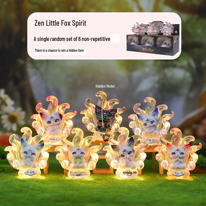Nine-Tailed Fox Resin Blind Box: Chinese Style Desktop Ornament & Festival Gift