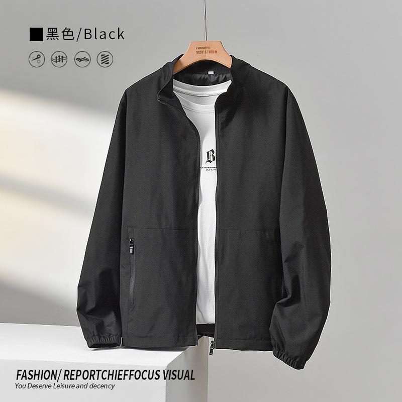2025 spring and autumn new men's large pocket stand-up collar tooling jacket trendy versatile casual jacket men