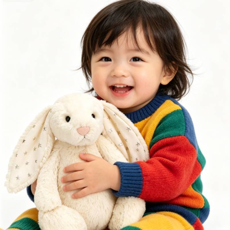 Jc Plush Rabbit Toy With Starry Ears For Kids Gift And Collection