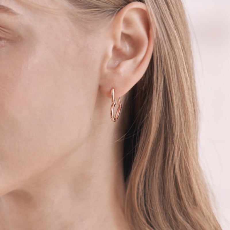 ELLE Jewelry 14K Heart Ring Earrings (Gold Pin) ELGPEE476