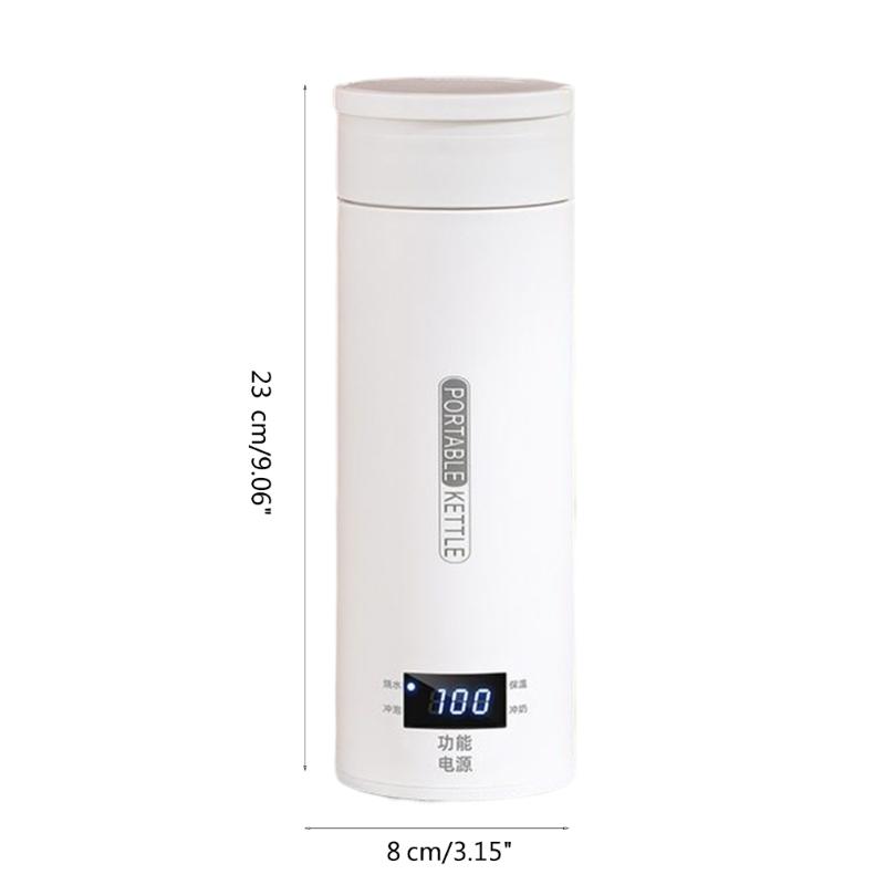 Portable Electric Kettles 500ML Tea Kettle Mini Travel Boil Water Stewable Keep