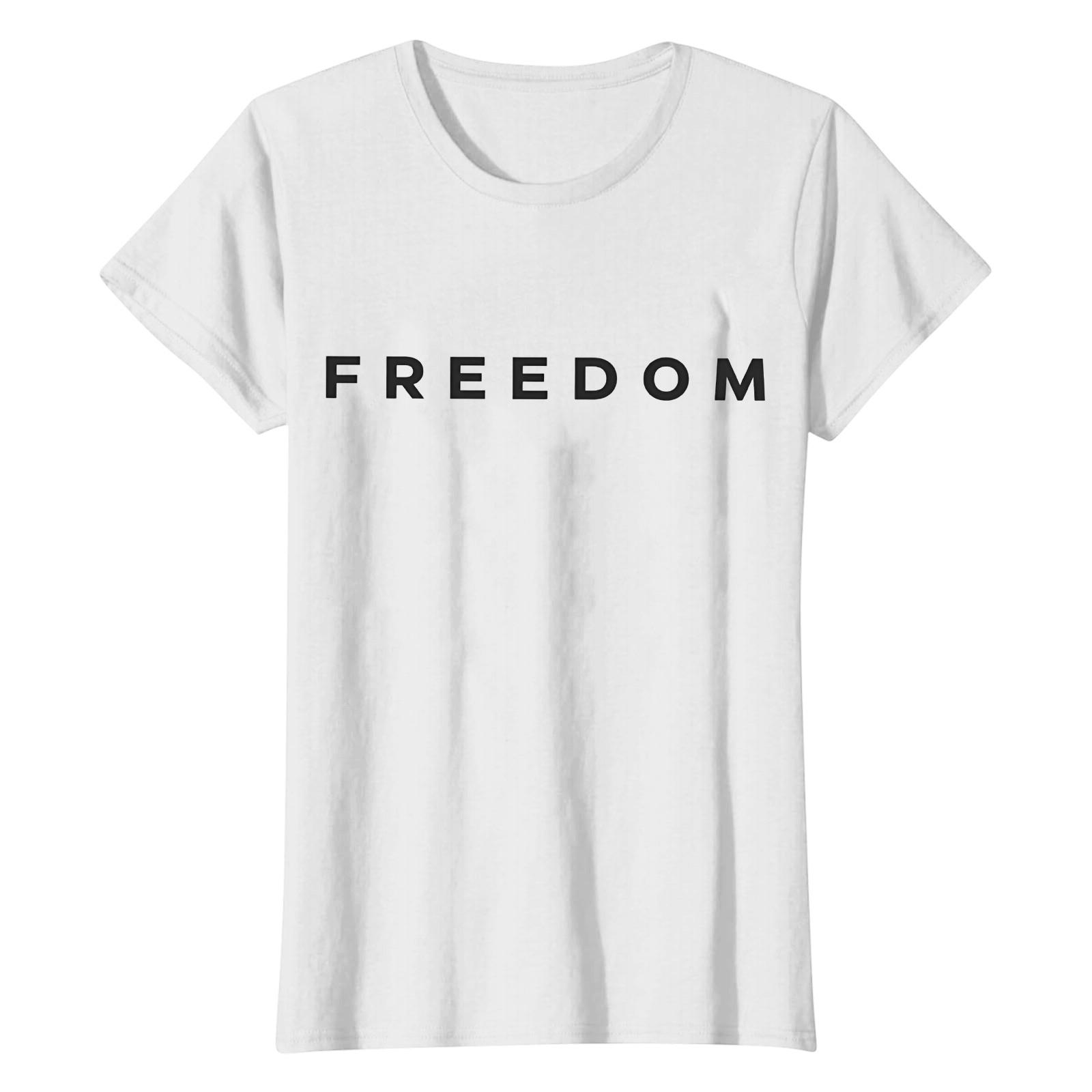 

Женская повседневная футболка с круглым вырезом и принтом M белый