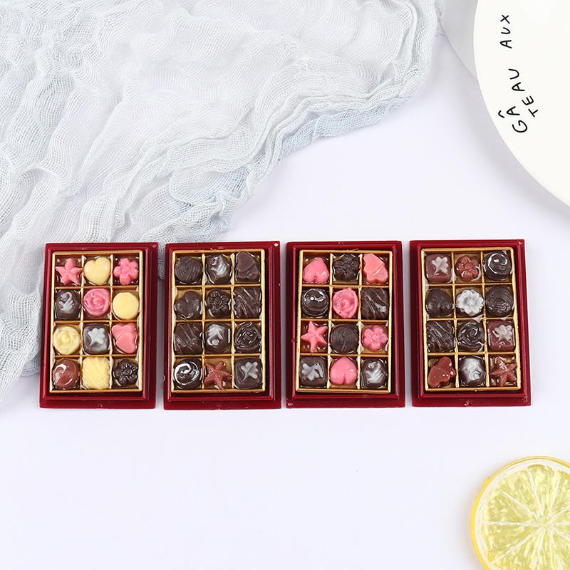 Dollhouse Chocolate Gift Box Toy Model Miniature Props Simulation Toy