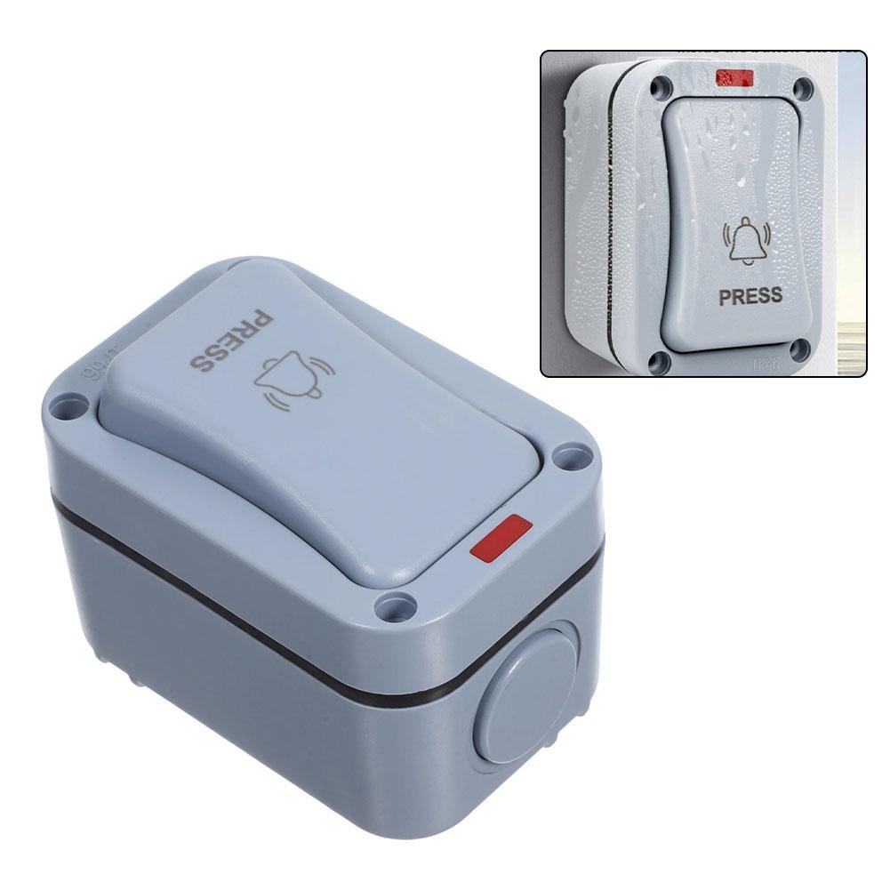 1 Pcs Outdoor Waterproof Doorbell Control Push-Button Switch Patio-mounted Switch Outdoor Waterproof Doorbell Switch