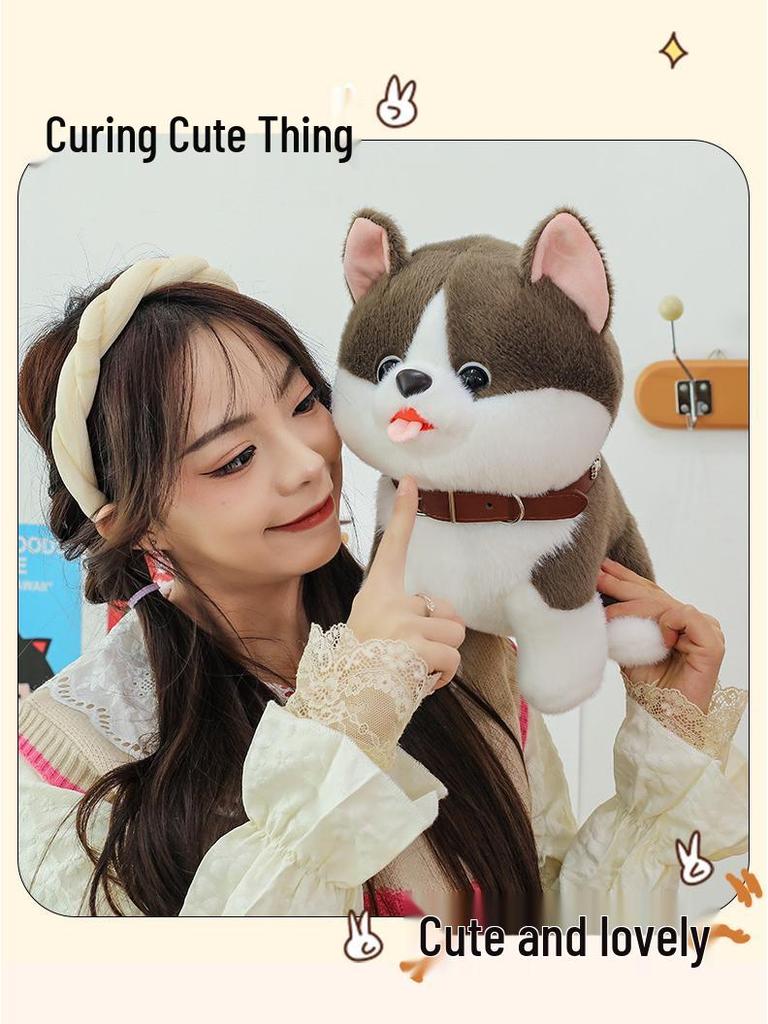 Trendy Plush Fortune Dog Doll - Cute Children's Rag Doll and Pet Ornament