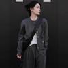 Women's Premium Gray Wool Cardigan: Short, Loose, Casual, Versatile Knitted Sweater, Perfect for Autumn and Winter.