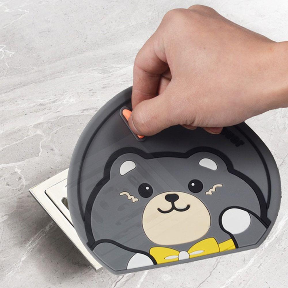 Cartoon-Bär Kanalbodenablaufabdeckung Insektenschutz Verstopfungsschutz Kanalabdichtung Silikonmatte Geruchshemmend Desinfizierende Abdeckung