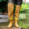 Men Rain Boots Fashion Knee Length Rain Boots Outdoor Waterproof Fishing Rubber Galoshes Long-Tube Rain Boot Botas Lluvia Hombre