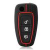 3 Button Silicone Car Remote Key Fob Cover Case For Ford Ranger C-Max S-Max Focus Mk3 Galaxy Mondeo Transit Tourneo Custom