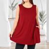 BFCCQB Bluse e Camicie da Donna Moda Casual Estive Primaverili Senza Maniche Girocollo