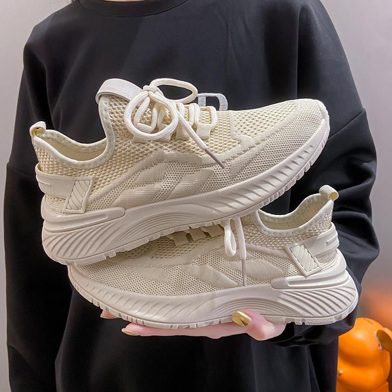 Womens Sneakers Breathable Casual Women Socks Shoes Lace Up Ladies Flats Female Spring Vulcanized Running Zapatillas De Mujer