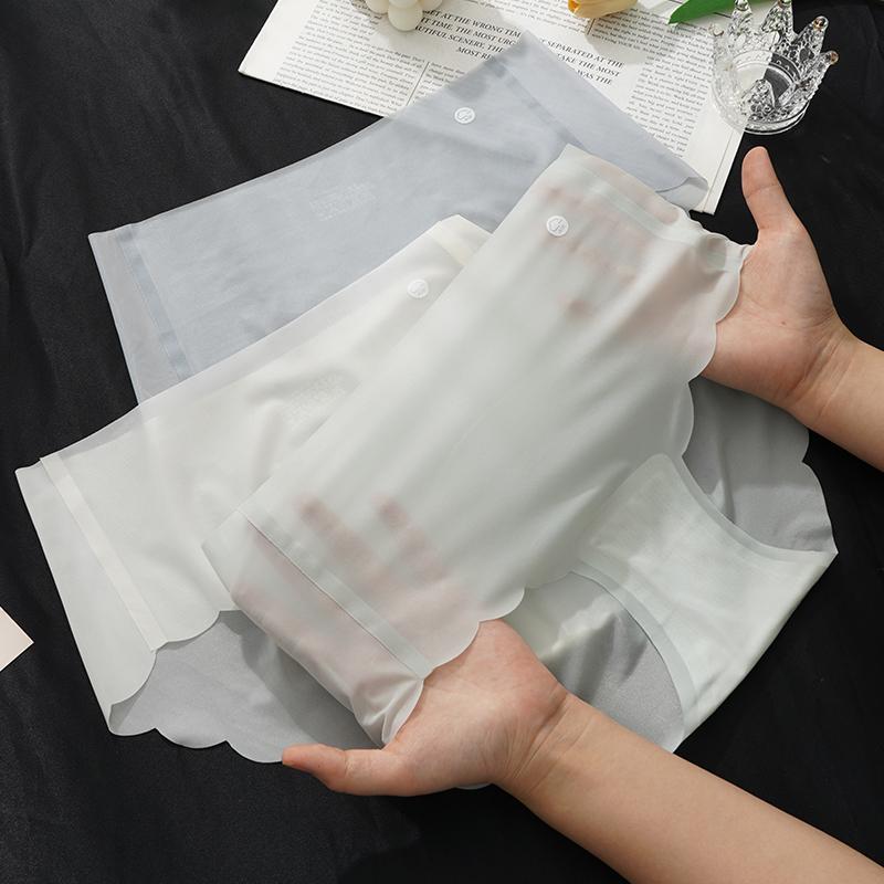 Women's Panties Summer Ice Silk Seamless Lingerie Ladies Underwear Sexy Ultra-thin Sense Quick-drying Briefs