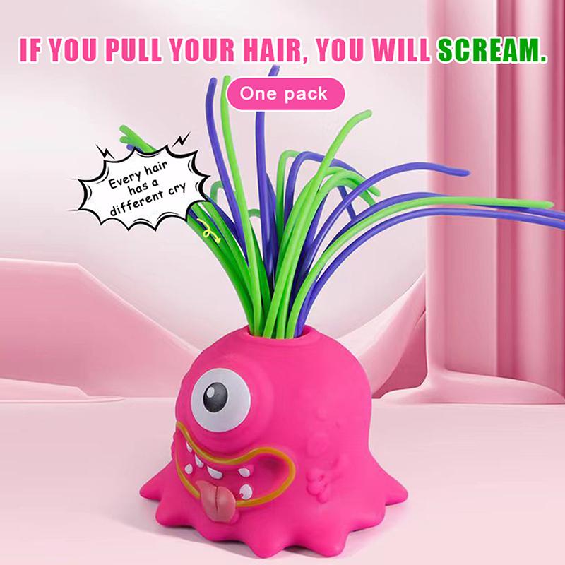 New Novelty Funny Hair Pulling Will Be Screaming Little Monster Kids Decompress Toys Christmas Creative Fun Educational Toys