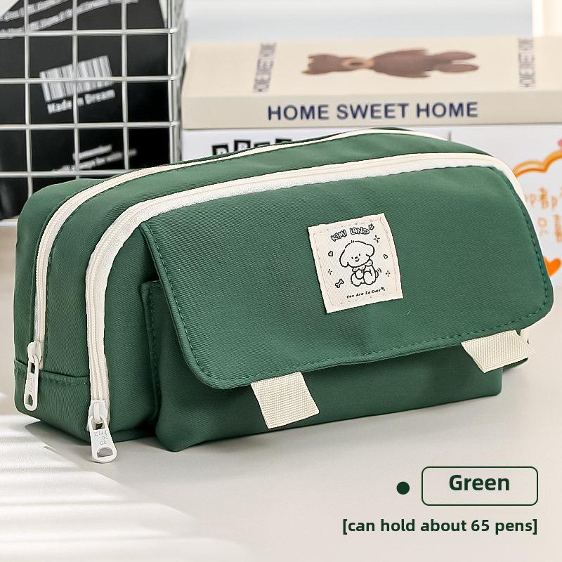 2024 Girl's Large Capacity Pencil Case for Elementary & Junior High Students - Stylish Stationery Bag