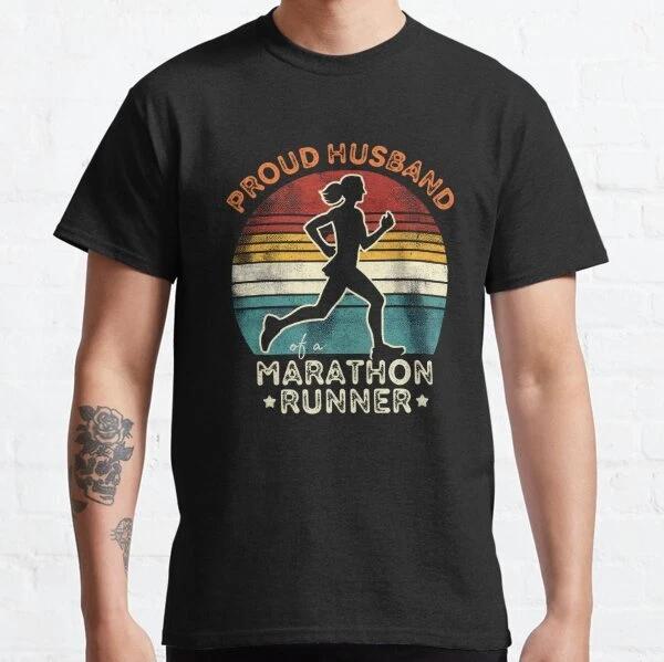 Proud Husband of a Marathon Runner Vintage Classic T-Shirt S-3XL M