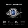 925 Sterling Silver Natural Kyanite Elegant Ring December Gemstone for Women &Lady Fine Jewelry Birthday Party Festiva Gift