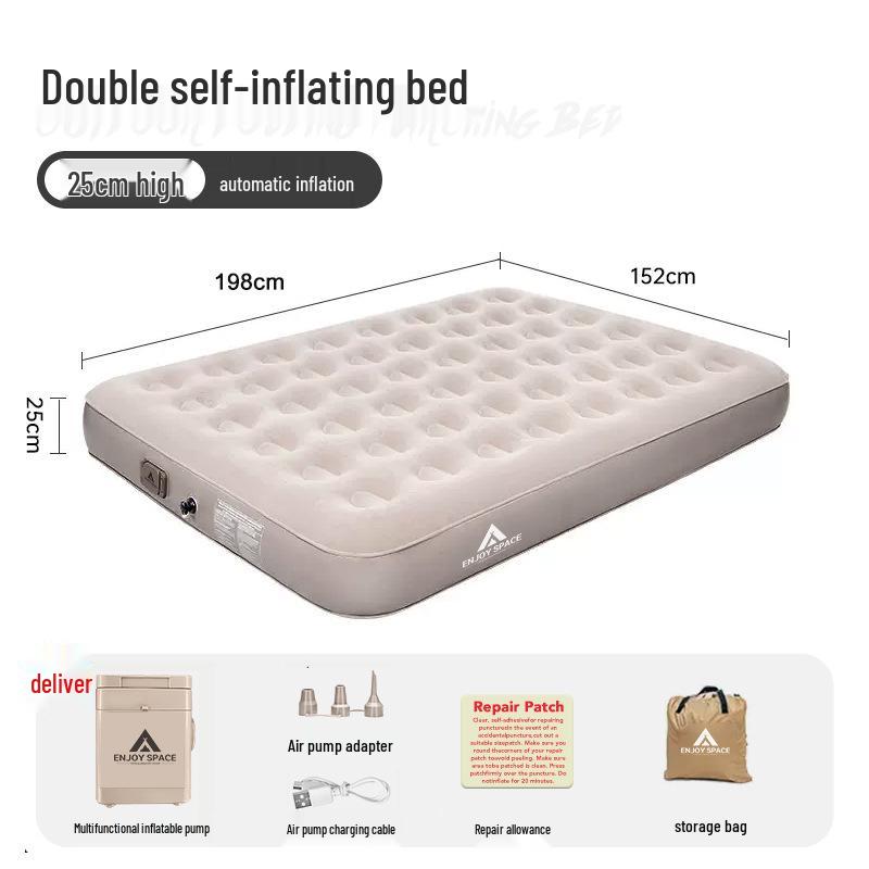 Double Flocked Inflatable Camping Mat & Sofa