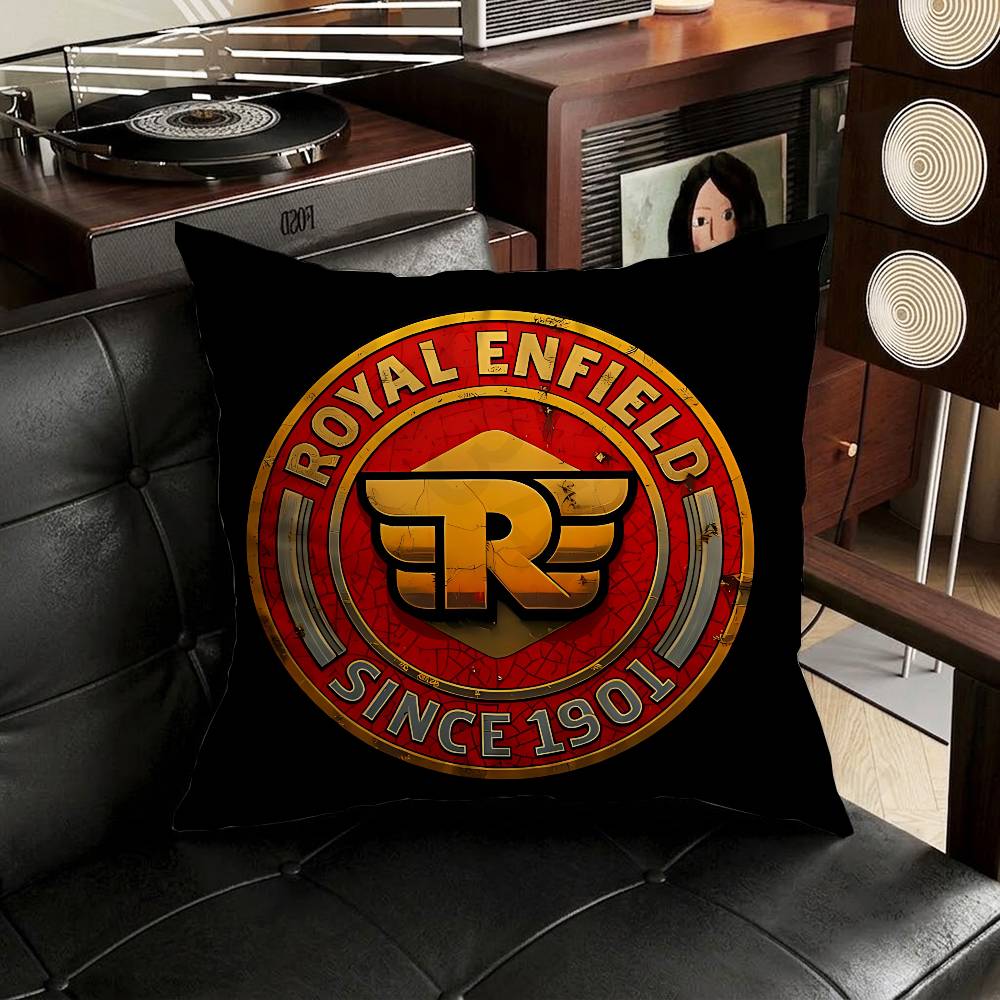 RROYALS EENFIELDS Logo Pillow Case Pillow Case Living Room Sofa Cushion Cover Suitable For Home Bedroom Room Decoration